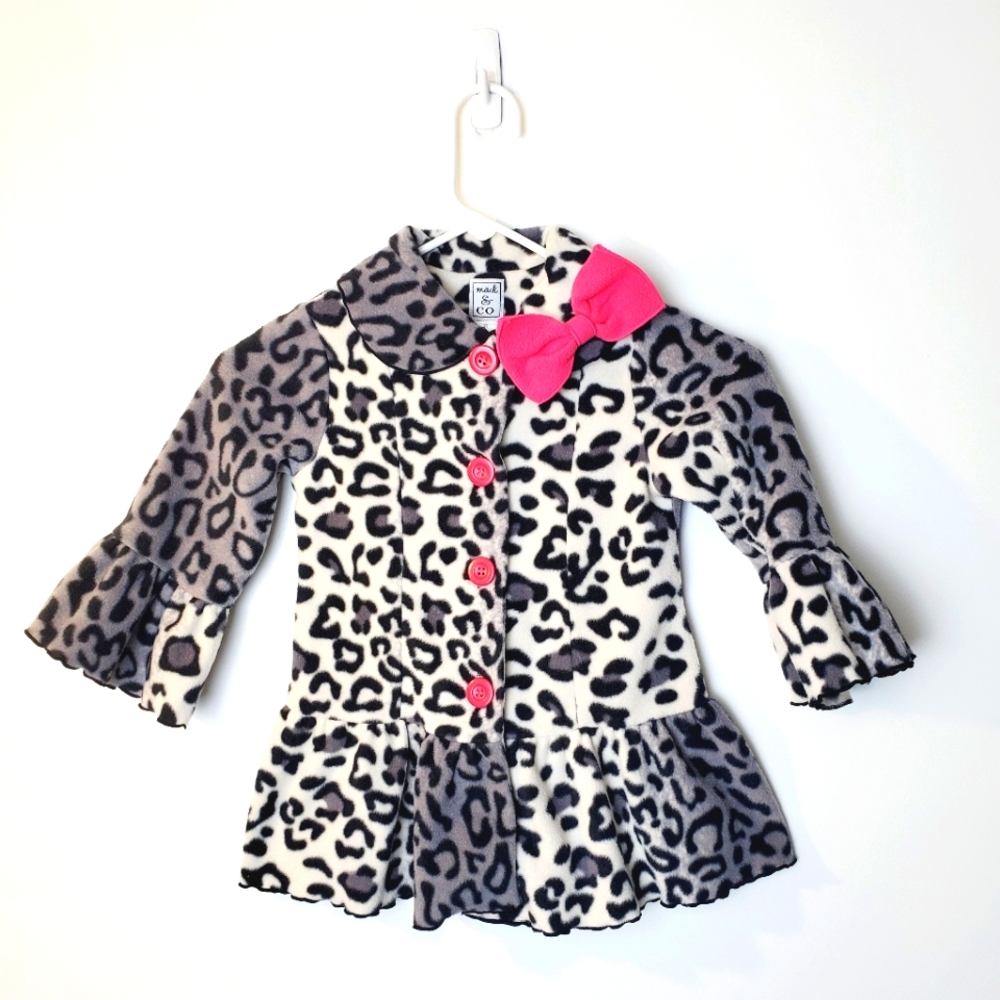 Mack & Co Leopard Print Fleece Coat